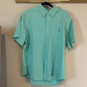 Ralph Lauren Men's Turquoise Button Down Shirt